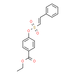 ChemSpider 2D Image | Ethyl 4-({[(E)-2-phenylvinyl]sulfonyl}oxy)benzoate | C17H16O5S