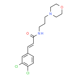ChemSpider 2D Image | (2E)-3-(3,4-Dichlorophenyl)-N-[3-(4-morpholinyl)propyl]acrylamide | C16H20Cl2N2O2