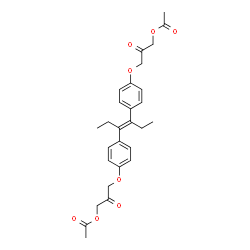 ChemSpider 2D Image | (3E)-3-Hexene-3,4-diylbis(4,1-phenyleneoxy-2-oxo-3,1-propanediyl) diacetate | C28H32O8
