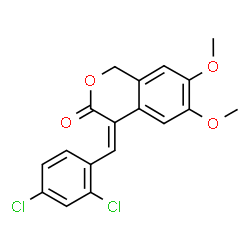 ChemSpider 2D Image | (4Z)-4-(2,4-Dichlorobenzylidene)-6,7-dimethoxy-1,4-dihydro-3H-isochromen-3-one | C18H14Cl2O4