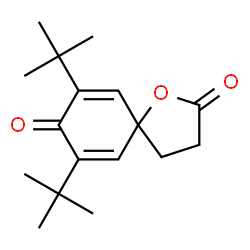 ChemSpider 2D Image | 7,9-di-tert-butyl-1-oxaspiro[4.5]deca-6,9-diene-2,8-dione | C17H24O3