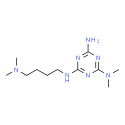 ChemSpider 2D Image | N~4~-[4-(Dimethylamino)butyl]-N~2~,N~2~-dimethyl-1,3,5-triazine-2,4,6-triamine | C11H23N7