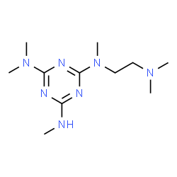 ChemSpider 2D Image | N~2~-[2-(Dimethylamino)ethyl]-N~2~,N~4~,N~4~,N~6~-tetramethyl-1,3,5-triazine-2,4,6-triamine | C11H23N7