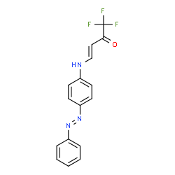 ChemSpider 2D Image | (3E)-1,1,1-Trifluoro-4-({4-[(E)-phenyldiazenyl]phenyl}amino)-3-buten-2-one | C16H12F3N3O