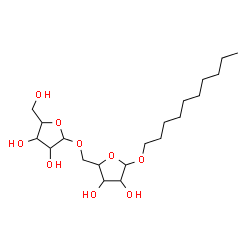 ChemSpider 2D Image | Decyl 5-O-pentofuranosylpentofuranoside  | C20H38O9