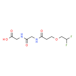 ChemSpider 2D Image | N-[3-(2,2-Difluoroethoxy)propanoyl]glycylglycine | C9H14F2N2O5