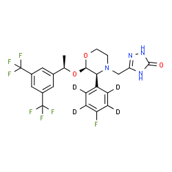 ChemSpider 2D Image | APREPITANT-D4 | C23H17D4F7N4O3