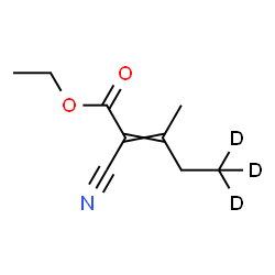 ChemSpider 2D Image | Ethyl 2-cyano-3-methyl(5,5,5-~2~H_3_)-2-pentenoate | C9H10D3NO2
