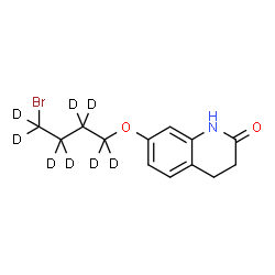 ChemSpider 2D Image | 7-{[4-Bromo(~2~H_8_)butyl]oxy}-3,4-dihydro-2(1H)-quinolinone | C13H8D8BrNO2
