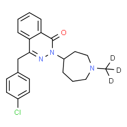 ChemSpider 2D Image | 4-(4-Chlorobenzyl)-2-[1-(~2~H_3_)methyl-4-azepanyl]-1(2H)-phthalazinone | C22H21D3ClN3O