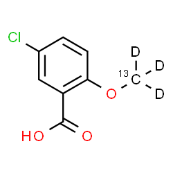 ChemSpider 2D Image | 5-Chloro-2-[(~13~C,~2~H_3_)methyloxy]benzoic acid | C713CH4D3ClO3