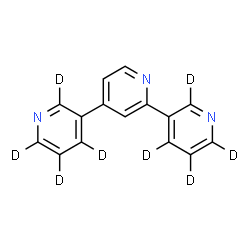 ChemSpider 2D Image | (2,2'',4,4'',5,5'',6,6''-~2~H_8_)-3,2':4',3''-Terpyridine | C15H3D8N3