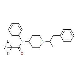ChemSpider 2D Image | N-Phenyl-N-[1-(1-phenyl-2-propanyl)-4-piperidinyl](~2~H_3_)acetamide | C22H25D3N2O