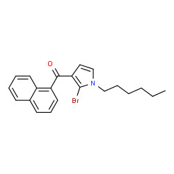 ChemSpider 2D Image | (2-Bromo-1-hexyl-1H-pyrrol-3-yl)(1-naphthyl)methanone | C21H22BrNO