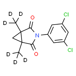 ChemSpider 2D Image | 3-(3,5-Dichlorophenyl)-1,5-bis[(~2~H_3_)methyl]-3-azabicyclo[3.1.0]hexane-2,4-dione | C13H5D6Cl2NO2