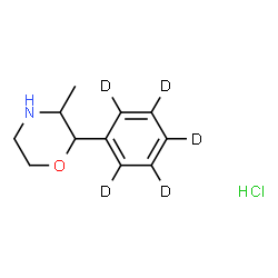 ChemSpider 2D Image | 3-Methyl-2-(~2~H_5_)phenylmorpholine hydrochloride (1:1) | C11H11D5ClNO