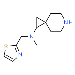 ChemSpider 2D Image | N-Methyl-N-(1,3-thiazol-2-ylmethyl)-6-azaspiro[2.5]octan-1-amine | C12H19N3S