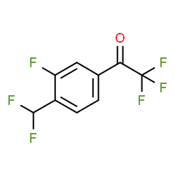 ChemSpider 2D Image | 1-[4-(Difluoromethyl)-3-fluorophenyl]-2,2,2-trifluoroethanone | C9H4F6O