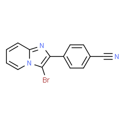 ChemSpider 2D Image | 4-(3-Bromoimidazo[1,2-a]pyridin-2-yl)benzonitrile | C14H8BrN3