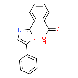ChemSpider 2D Image | 2-(5-Phenyloxazol-2-yl)benzoic acid | C16H11NO3