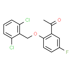 ChemSpider 2D Image | 1-{2-[(2,6-Dichlorobenzyl)oxy]-5-fluorophenyl}ethanone | C15H11Cl2FO2