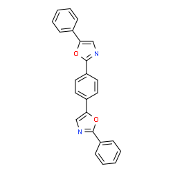 ChemSpider 2D Image | 2-Phenyl-5-[4-(5-phenyl-2-oxazolyl)phenyl]oxazole | C24H16N2O2