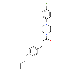 ChemSpider 2D Image | (2E)-3-(4-Butylphenyl)-1-[4-(4-fluorophenyl)-1-piperazinyl]-2-propen-1-one | C23H27FN2O