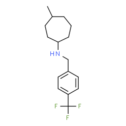ChemSpider 2D Image | 4-Methyl-N-[4-(trifluoromethyl)benzyl]cycloheptanamine | C16H22F3N