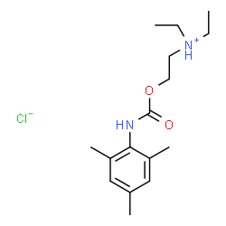 ChemSpider 2D Image | N,N-Diethyl-2-[(mesitylcarbamoyl)oxy]ethanaminium chloride | C16H27ClN2O2