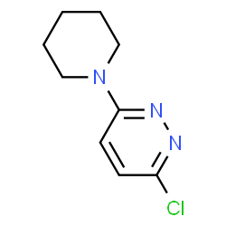 ChemSpider 2D Image | 3-chloro-6-piperidin-1-ylpyridazine | C9H12ClN3