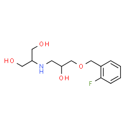 ChemSpider 2D Image | 2-({3-[(2-Fluorobenzyl)oxy]-2-hydroxypropyl}amino)-1,3-propanediol | C13H20FNO4