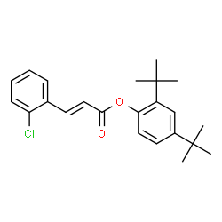 ChemSpider 2D Image | 2,4-Bis(2-methyl-2-propanyl)phenyl (2E)-3-(2-chlorophenyl)acrylate | C23H27ClO2
