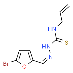 ChemSpider 2D Image | (2Z)-N-Allyl-2-[(5-bromo-2-furyl)methylene]hydrazinecarbothioamide | C9H10BrN3OS