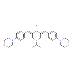 ChemSpider 2D Image | (3E,5E)-1-isopropyl-3,5-bis(4-morpholin-4-ylbenzylidene)piperidin-4-one | C30H37N3O3