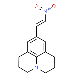 ChemSpider 2D Image | 9-[(E)-2-Nitrovinyl]-2,3,6,7-tetrahydro-1H,5H-pyrido[3,2,1-ij]quinoline | C14H16N2O2