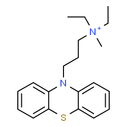ChemSpider 2D Image | N,N-Diethyl-N-methyl-3-(10H-phenothiazin-10-yl)-1-propanaminium | C20H27N2S