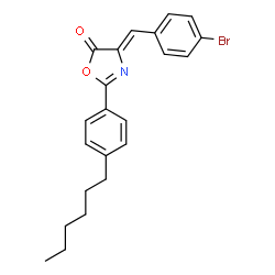 ChemSpider 2D Image | (4Z)-4-(4-Bromobenzylidene)-2-(4-hexylphenyl)-1,3-oxazol-5(4H)-one | C22H22BrNO2