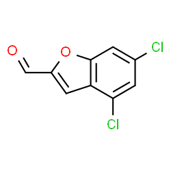 ChemSpider 2D Image | 4,6-Dichloro-1-benzofuran-2-carbaldehyde | C9H4Cl2O2