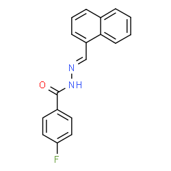 ChemSpider 2D Image | 4-Fluoro-N'-[(E)-1-naphthylmethylene]benzohydrazide | C18H13FN2O