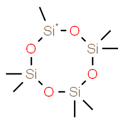 ChemSpider 2D Image | 2,4,4,6,6,8,8-Heptamethyl-1,3,5,7,2,4,6,8-tetroxatetrasilocan-2-yl | C7H21O4Si4