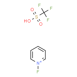 ChemSpider 2D Image | 1-fluoropyridin-1-ium; trifluoromethanesulfonic acid | C6H6F4NO3S