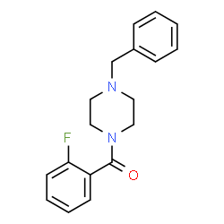 ChemSpider 2D Image | 1-benzyl-4-(2-fluorobenzoyl)piperazine | C18H19FN2O