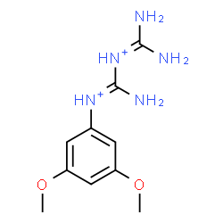 ChemSpider 2D Image | Diamino-N-{(E)-amino[(3,5-dimethoxyphenyl)iminio]methyl}methaniminium | C10H17N5O2