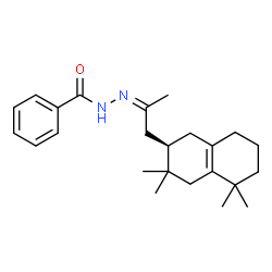ChemSpider 2D Image | N'-{(2Z)-1-[(2R)-3,3,5,5-Tetramethyl-1,2,3,4,5,6,7,8-octahydro-2-naphthalenyl]-2-propanylidene}benzohydrazide | C24H34N2O