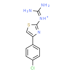 ChemSpider 2D Image | Diamino-N-[4-(4-chlorophenyl)-1,3-thiazol-2-yl]methaniminium | C10H10ClN4S