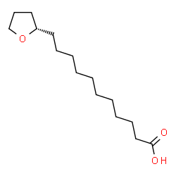 ChemSpider 2D Image | 11-[(2S)-Tetrahydro-2-furanyl]undecanoic acid | C15H28O3