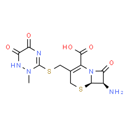 ChemSpider 2D Image | 7-AMINO-3-(((2,5-DIHYDRO-6-HYDROXY-2-METHYL-5-OXO-1,2,4-TRIAZIN-3-YL)THIO)METHYL)CEPHALOSPORANIC ACID | C12H13N5O5S2