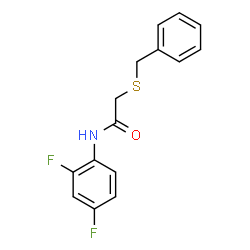 ChemSpider 2D Image | N1-(2,4-difluorophenyl)-2-(benzylthio)acetamide | C15H13F2NOS