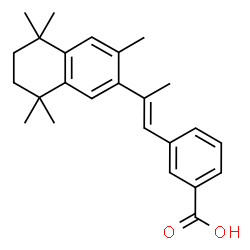 ChemSpider 2D Image | 3-[(1E)-2-(3,5,5,8,8-Pentamethyl-5,6,7,8-tetrahydro-2-naphthalenyl)-1-propen-1-yl]benzoic acid | C25H30O2