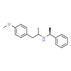 ChemSpider 2D Image | 1-(4-Methoxyphenyl)-N-[(1S)-1-phenylethyl]-2-propanamine | C18H23NO